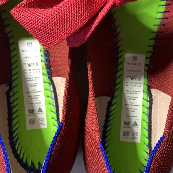 Rothy's Red Flats with Bow Detail - Picture 7 of 9